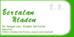 bertalan mladen business card